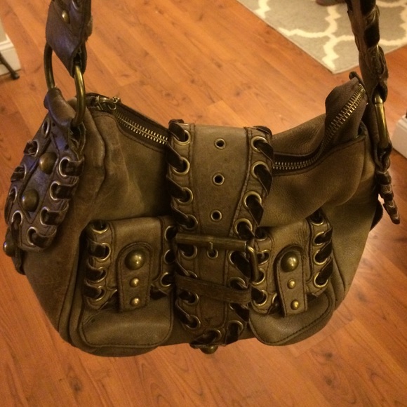 Vintage Betsey Johnson Suede Brown Bag