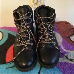 Mossimo black leather ankle boots!