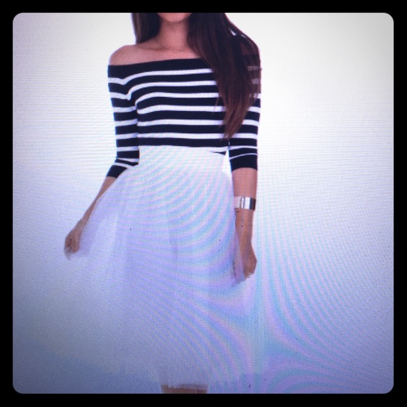 White tulle skirt