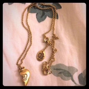 Juicy Couture gold half heart BFF necklace