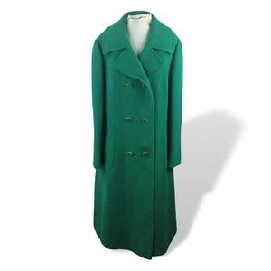 60s Bromleigh Green Wool Coat Double Breasted M 60s Bromleigh Green Wool Coat Double Breasted M