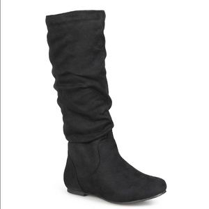 ISO black knee high slouch boot