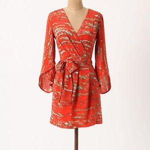 Anthropologie Vermillion Reflection dress