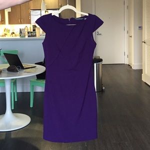 Andrew Marc Dark Purple Sassy Work Dress