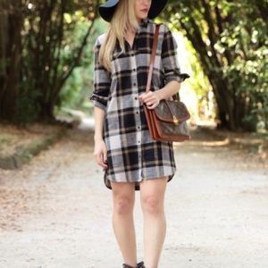 LOFT Plaid dress - Large petite