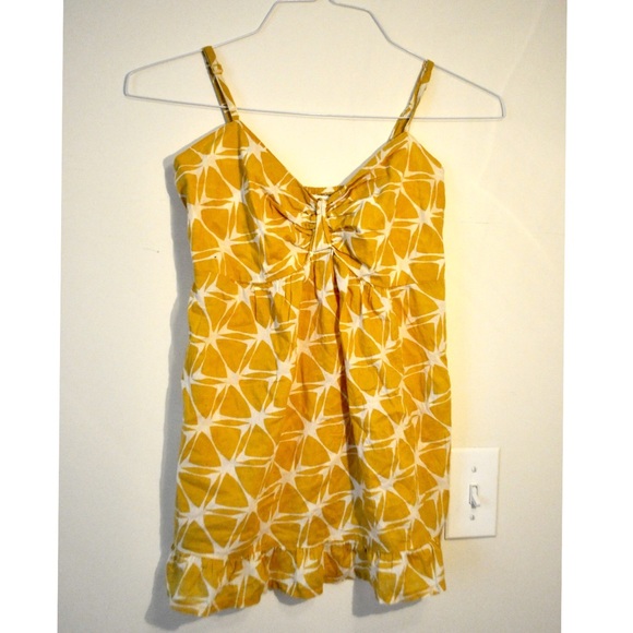 yellow print tank top (with gift🎁)