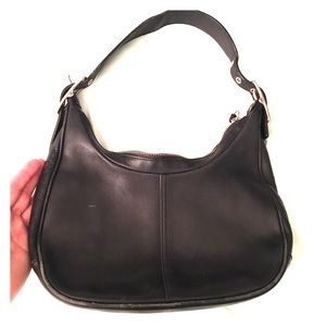 Authentic Black Leather Coach Hobo Purse