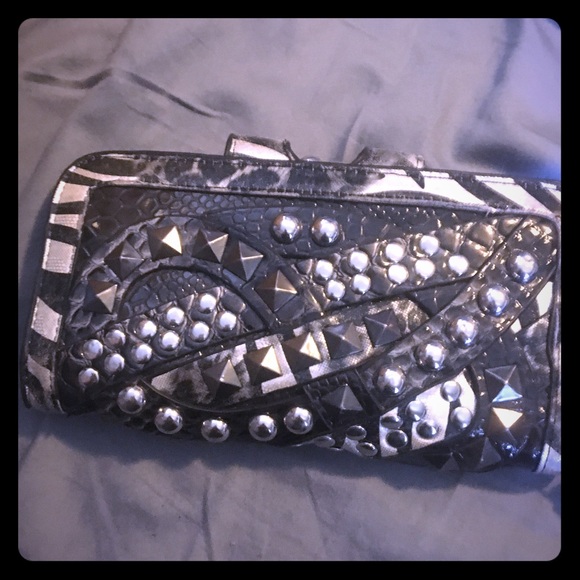 Black and Silver Studded Wallet