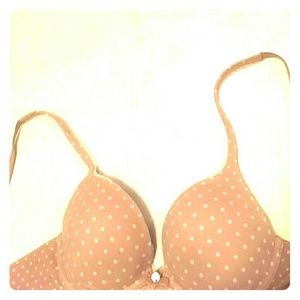 Victoria's Secret nude polka dot push up bra