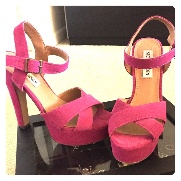 Bright print Steve Madden Heels - Picture 1 of 4
