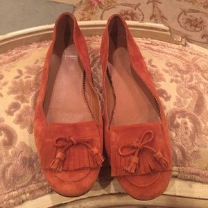 Delman suede flat loafer