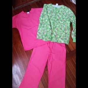 Cherokee scrubs set Carnation Pink
