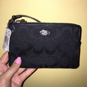 Coach Corner Zip Wristlet