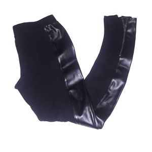 Leggings with leather sides