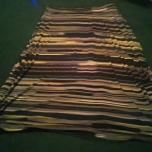 Lane Bryant striped maxi flare skirt