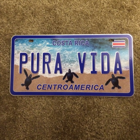 Pura vida car tag