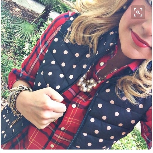 Adorable Polka dot puffer vest