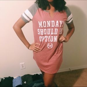 PINK "Mondays Should Be Optional" Long Tee