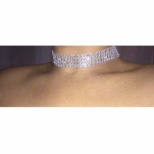 rhinestone crystal choker necklace.