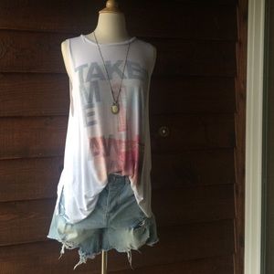 Muscle tee and tomgirl shorts bundle