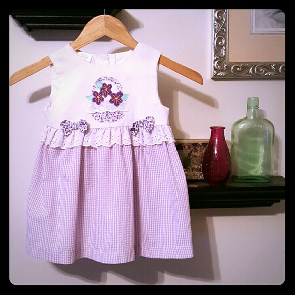 Vintage Gingham style baby girl DRESS.