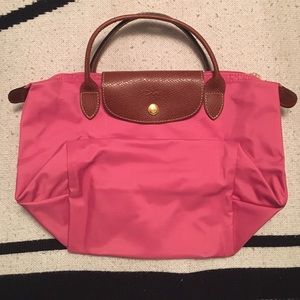 Mini "Le Pliage" Longchamp bag - pink