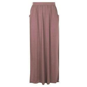 Mocha boohoo plus maxi skirt
