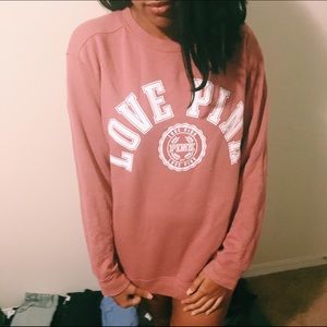 BRAND NEW "Love Pink" Campus Crew  in Soft Begonia