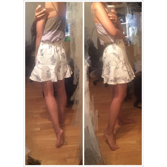 Floral mermaid skirt with stretchy waist