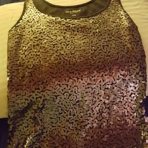 Sequined tank top