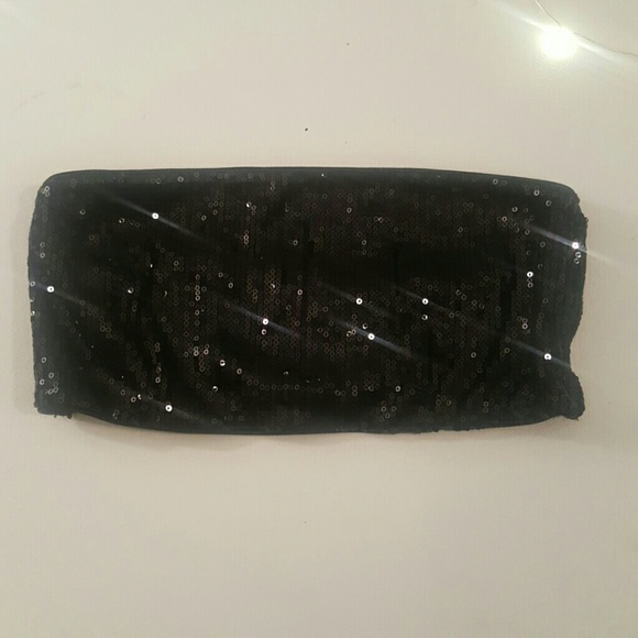 Express Intimates Black Sequin Bandeau