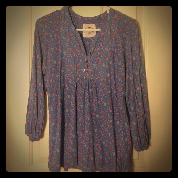 Floral H&M 3/4 Sleeve Top