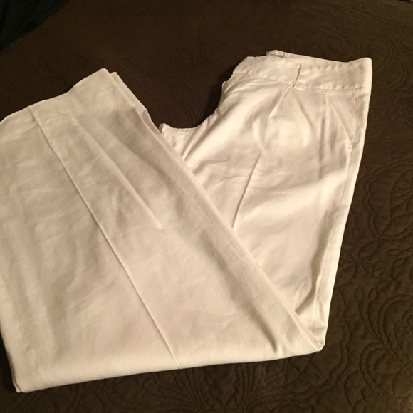 White linen pants