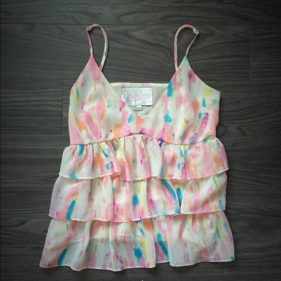 PASTEL RUFFLES TANK