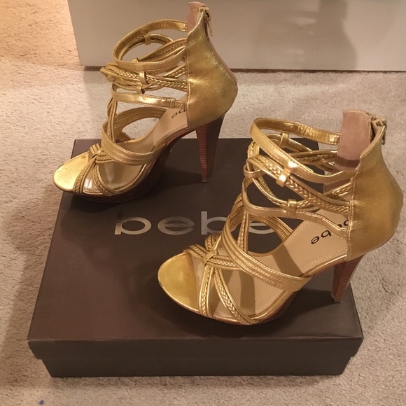 BEBE Rosario Gold Sandals Limited Edition - Picture 2 of 4