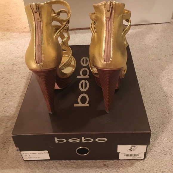 BEBE Rosario Gold Sandals Limited Edition - Picture 3 of 4