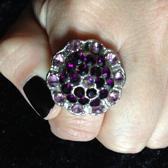 Purple flower ring.