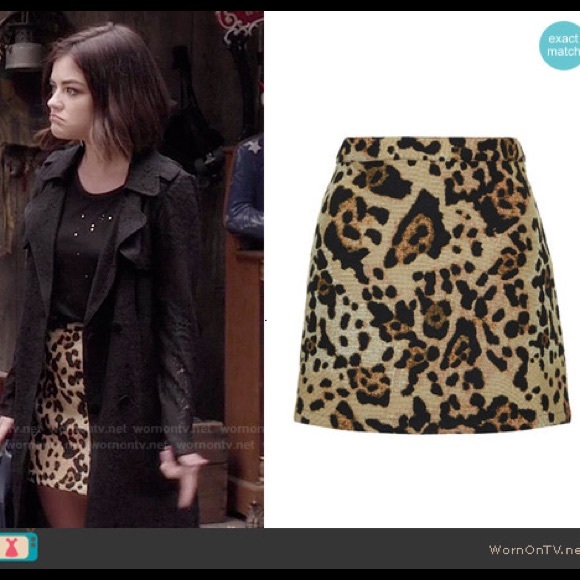 NWT topshop  leopard print skirt