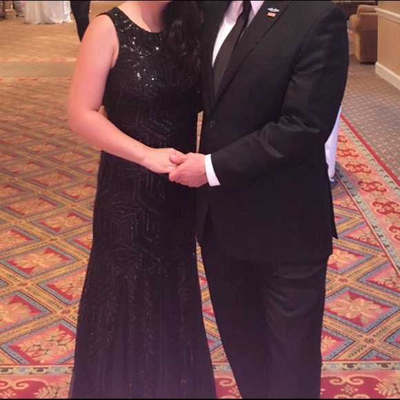 Calvin Klein Long Sequin Dress - Picture 3 of 3