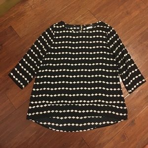Black and White Diamond Blouse