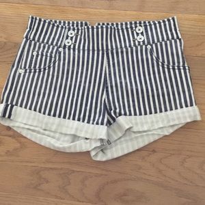 Free people pin stripes shorts