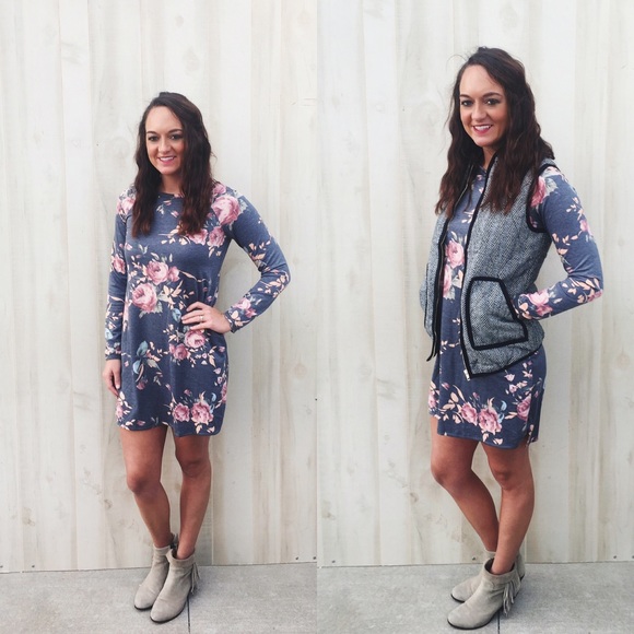 ✨HP✨Fall Floral Dress - Picture 2 of 2