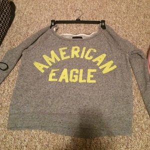 grey American eagle sweater
