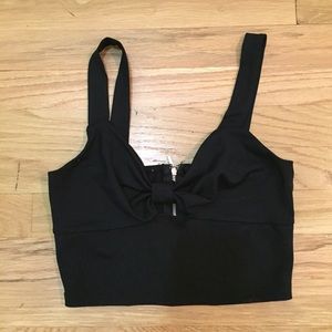 Black Bebe crop top
