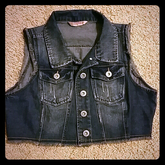 Girls Blue Jean Vest From Ross - Picture 1 of 1
