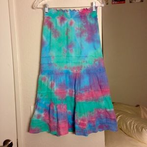 Girls tie dye maxi skirt