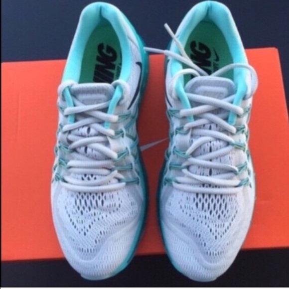 NIKE WOMENS AIR MAX GREEN GLOW LIGHT AQUA SZ 10 NW - Picture 2 of 4