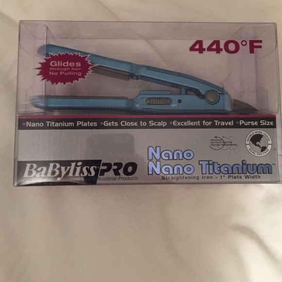 BaByliss PRO nano titanium hair straightener.