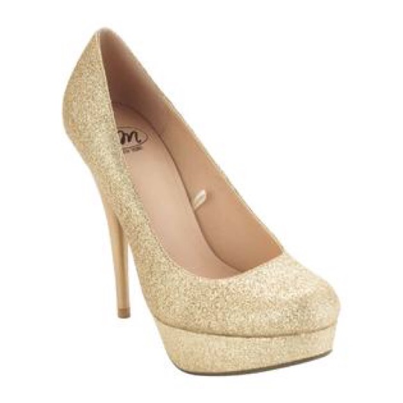 SM New York Women's Roberts Pump- Gold Glitter 9.5