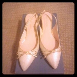 Franco Sarto Heidi gold slingback flats